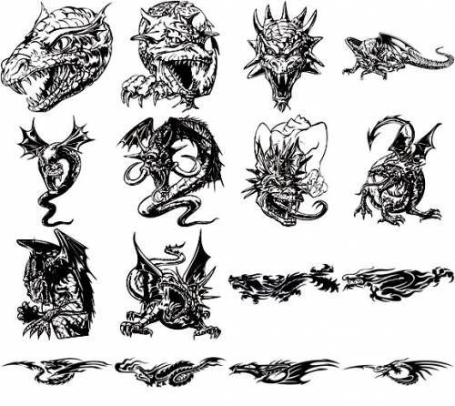 tribal tattoo dragon. ECCENTRIC TATTOO DRAGON DESIGN